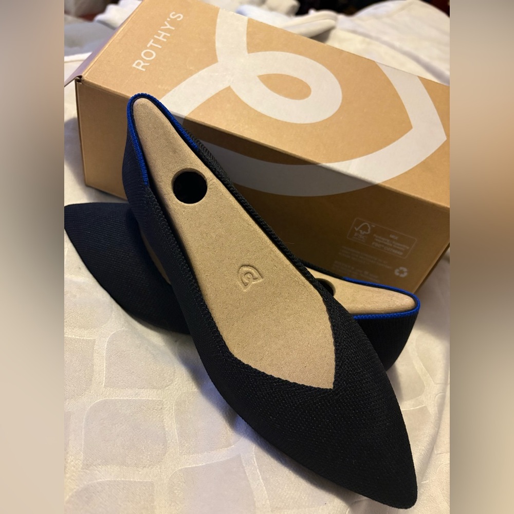 Rothy's Black The Point II size 6W